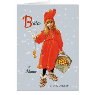 Carl Larsson Brita comme carte de Noël Iduna CC01