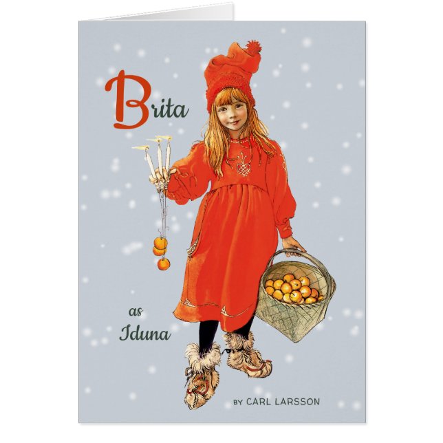 Carl Larsson Brita en Iduna CC0128 Carte de Noël (Devant)