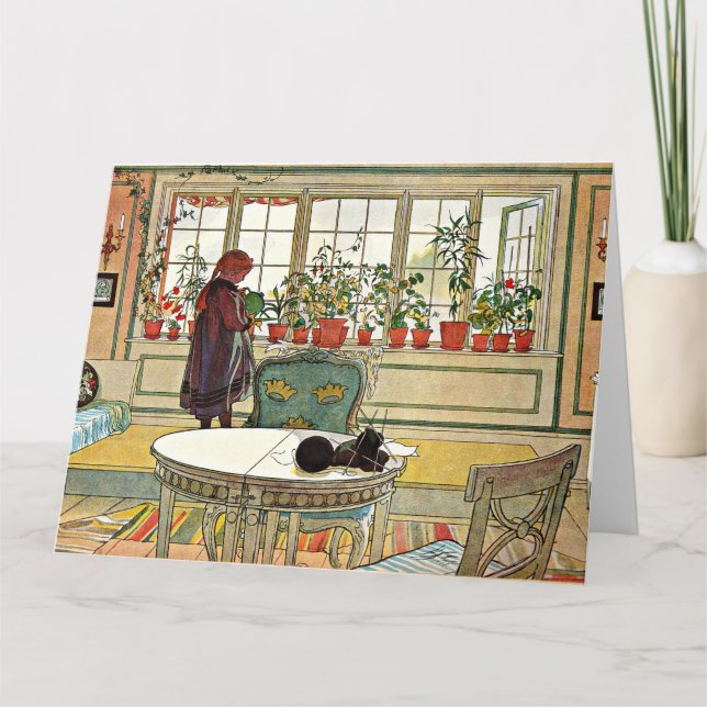 Carl Larsson - Fleurs sur la carte Windows (Devant)