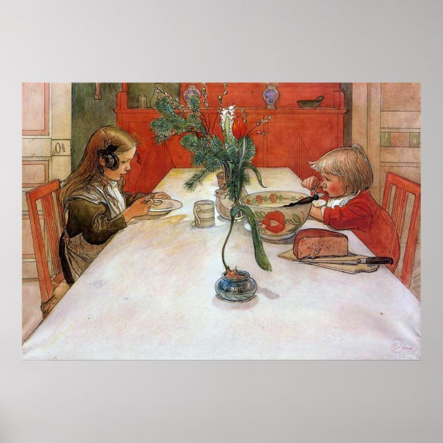 Carl Larsson Poster du repas du soir Art fine Impr (Devant)