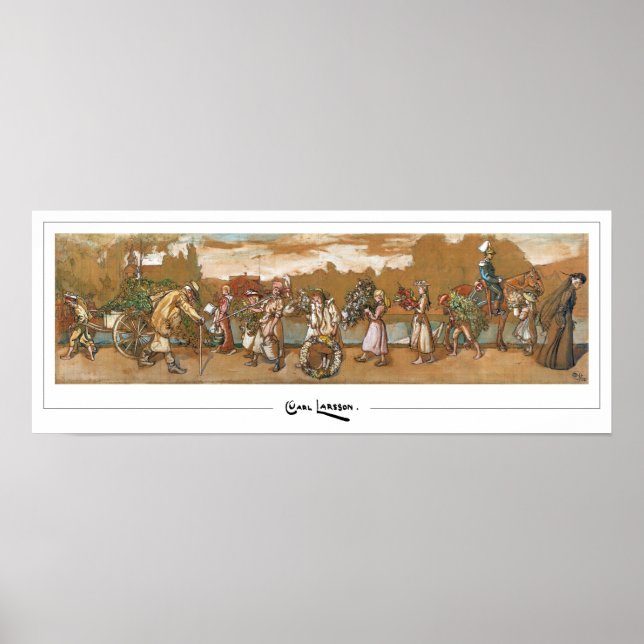 Carl Larsson Zedign Poster d'art #89 (Devant)