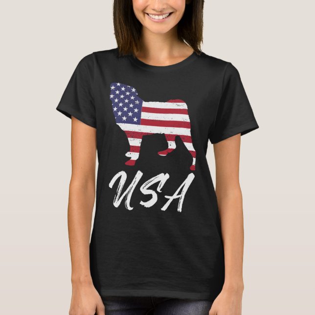 Carlin américain USA Drapeau TShirt pour les amate (Devant)