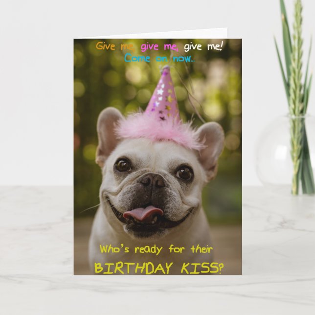 Carlin Amusant Avec Casquette De Fête Carte de voe (Devant)