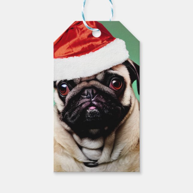 Carlin chien étiquettes cadeaux (Devant)