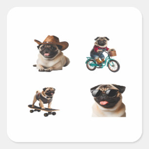 Carlin Chien Funny 4 Pack Stickers