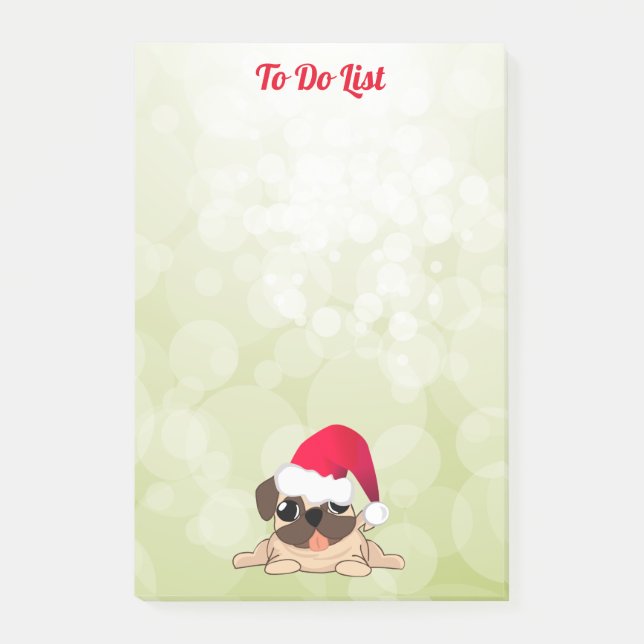Carlin de Noël Chien Post-it® Notes 4 x 6 (Devant)