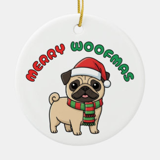 Carlin de Noël Ornement : Joyeux Woofmas