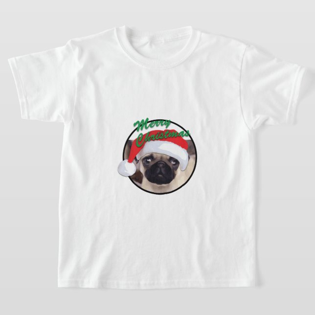 Carlin de Noël - T-shirt de base pour enfants (Poser)