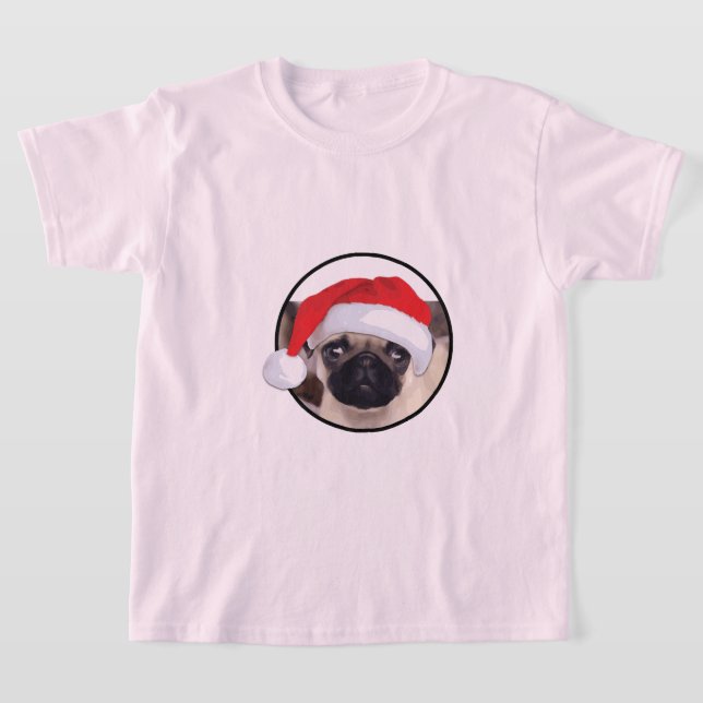 Carlin de Noël - T-shirt de base pour enfants (Poser)