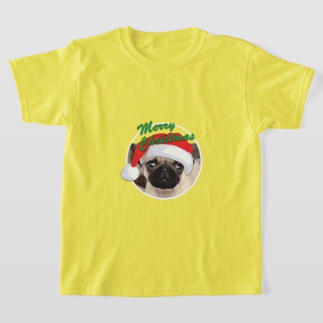 Carlin de Noël - T-shirt de base pour enfants (Poser)