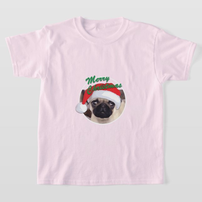 Carlin de Noël - T-shirt de base pour enfants (Poser)