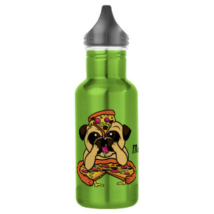 Carlin de pizza nom personnalisé bouteilles d'eau