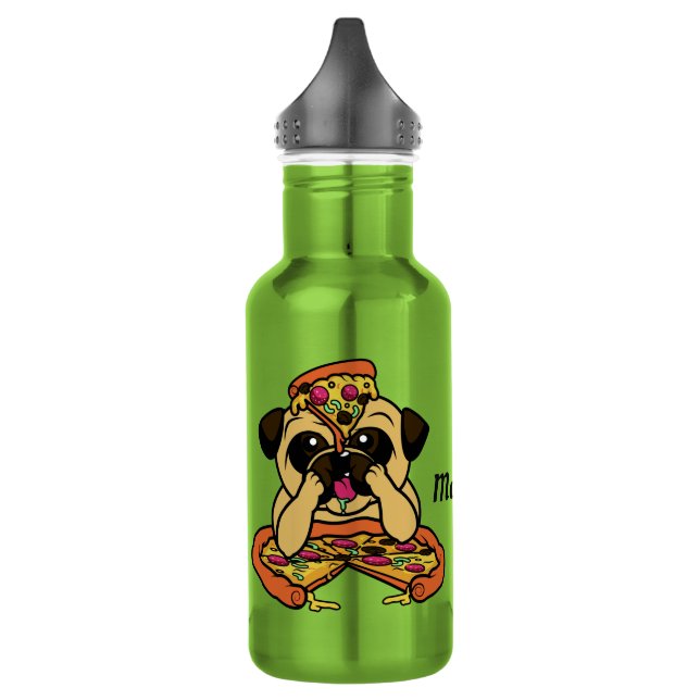 Carlin de pizza nom personnalisé bouteilles d'eau (Gauche)