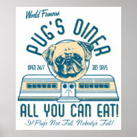 Carlin Diner les années 50 Posters vintage rétro