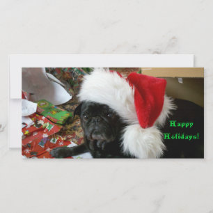 Carlin Happy Holidays photo plat carte de voeux