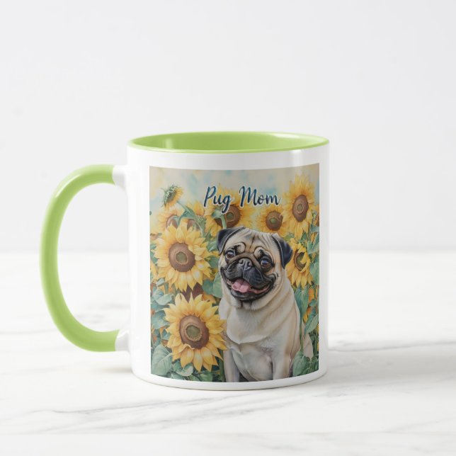 Carlin Maman Sunflower Mug à deux tons (Gauche)