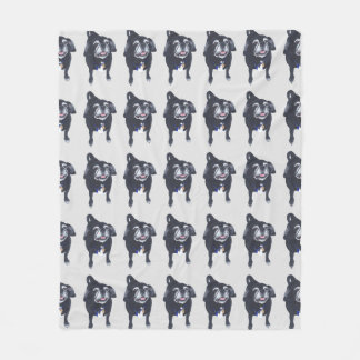 Carlin noir et blanc Couvertures en polaire de chi