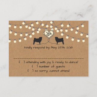 Carlins avec carte de réponse des feux de fêtes