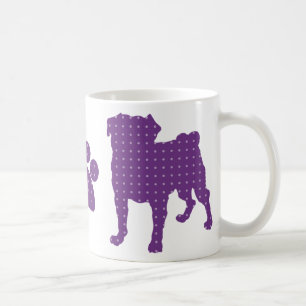 Carlins et tasse pourpres de pattes