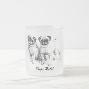 Carlins précieux Mugs d'illustrations en noir et 
