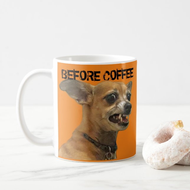 Carlos B. Chien avant et après Coffee MUG (Avec donut)
