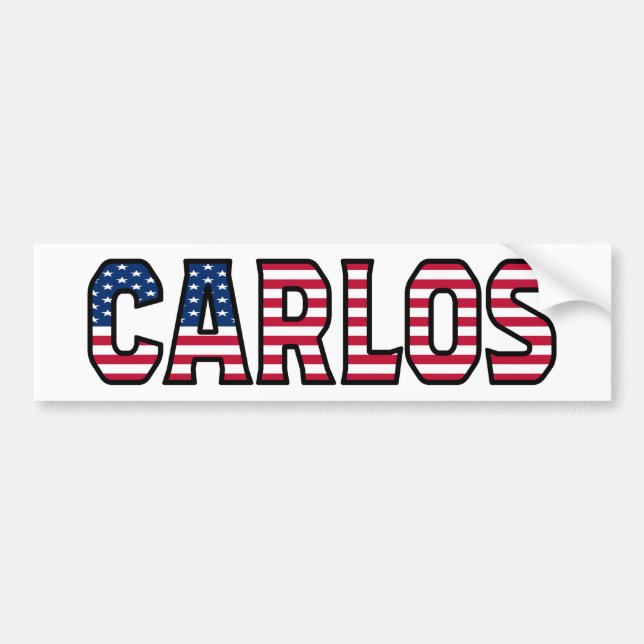 Carlos Nom Vorname USA Aufkleber Sticker Auto (Devant)