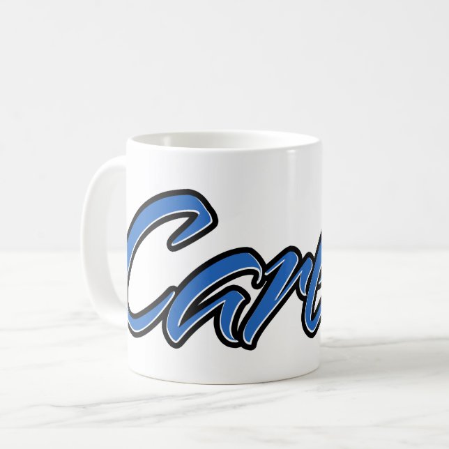 Carlos Prénom Blue Tasse (Devant gauche)