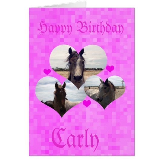 Carly Joyeux Anniversaire Carte De Coeurs Zazzle Fr