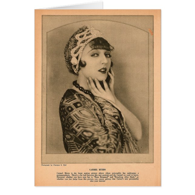 Carmel Myers Portrait vintage 1924 (Devant)
