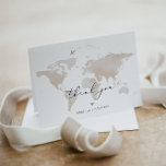 CARMEN Destination Voyage Aventure Beige Carte<br><div class="desc">Ce carte de remerciements est doté d'une carte du monde couleur beige ton terre rousse et d'une police de script élégante. Cette carte est parfaite pour votre voyage ou votre destination mariage,  baby shower,  douche nuptiale,  ou tout autre événement. Ajoutez facilement un message spécial pour votre touche unique.</div>