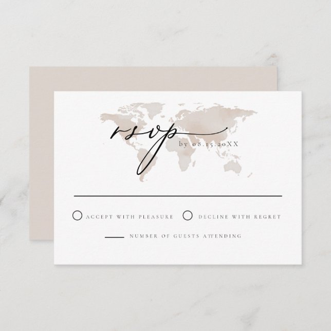 Carmen - Voyage Carte Aquarelle Aventure RSVP (Devant / Derrière)