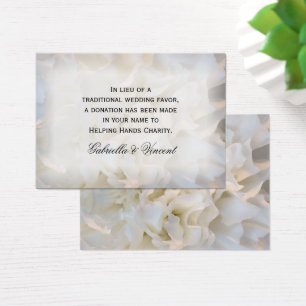 Carnation blanche Carnation Florale Mariage Carte