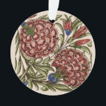 Carnation Carrelage Fleur Antique Art Rustique<br><div class="desc">Carnation rouge et rose - Cette image est basée sur un dessin d'art graphique antique montrant une fleur de maïs ou une fleur de carnation à fleurs bleues. Créé par le designer de tuiles William de Morgan, un collaborateur avec William Morris, l'un des plus célèbres designers de l'ère des arts...</div>