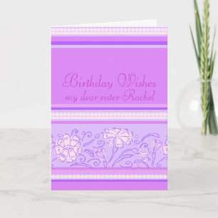 Carnation fleur violet rose carte d'anniversaire