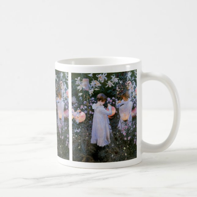 Carnation, Lily, Lily, Mug de café Rose (Droite)