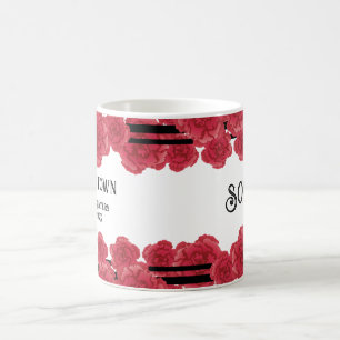 Carnation rouge Bordure musicale Théâtre Mug