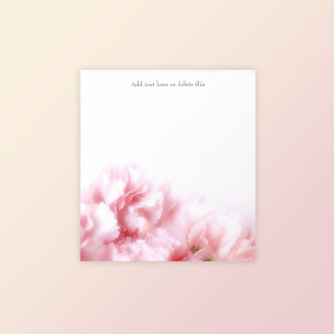 Carnations roses douces Bloc-notes floral