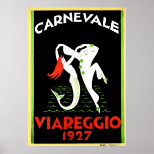 Carnaval CARNEVALE VIAREGGIO Ancien Art Déco itali