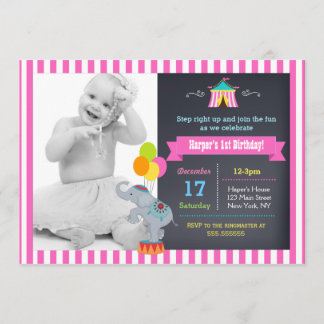 Carnaval Cirque Bigtop Anniversaire Invitations Fi