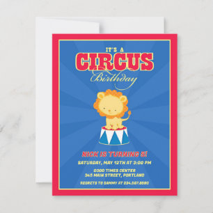 Carnaval de cirque Invitation de fête d'anniversai