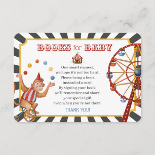 carnaval de cirque livres pour invitation bébé ins