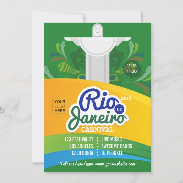 Carnaval de Rio de Janeiro ajout de logo personnal (Devant)