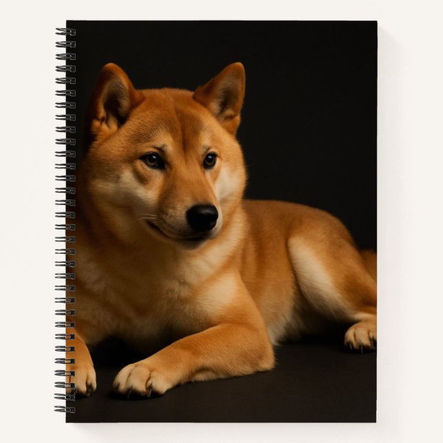 Carnet 柴犬ポートレート Shiba Inu Spiral Notebook – Graph (Devant)