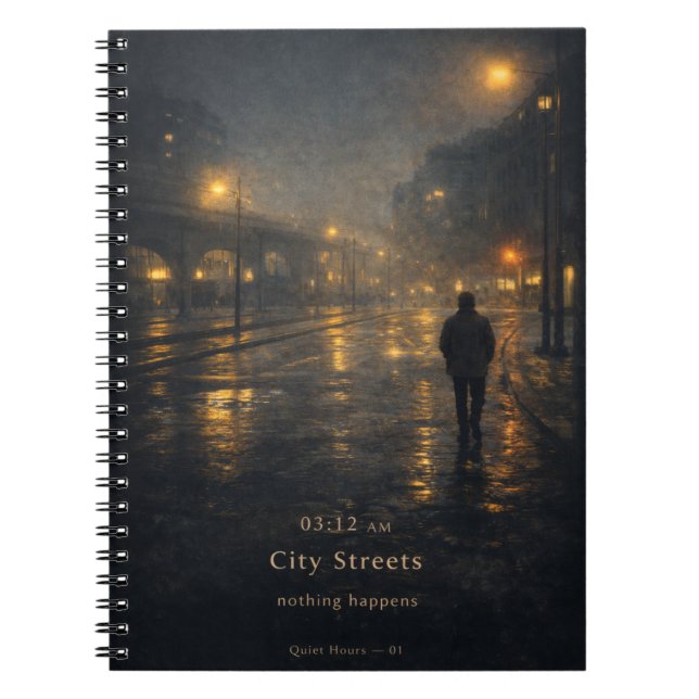 Carnet 03:12 AM City Streets Moody Aesthetic Poster (Devant)