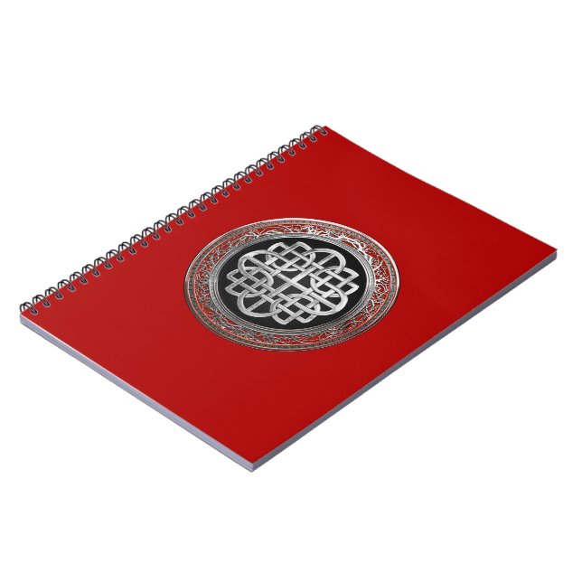 Carnet [100] Croix du noeud d'argent celtique sacré (Côté gauche)