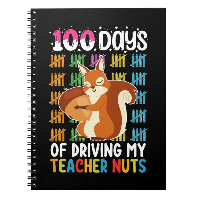 Carnet 100 jours à rendre mon professeur fou écureuil (Devant)