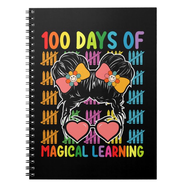 Carnet 100 Jours d'apprentissage magique École de chignon (Devant)