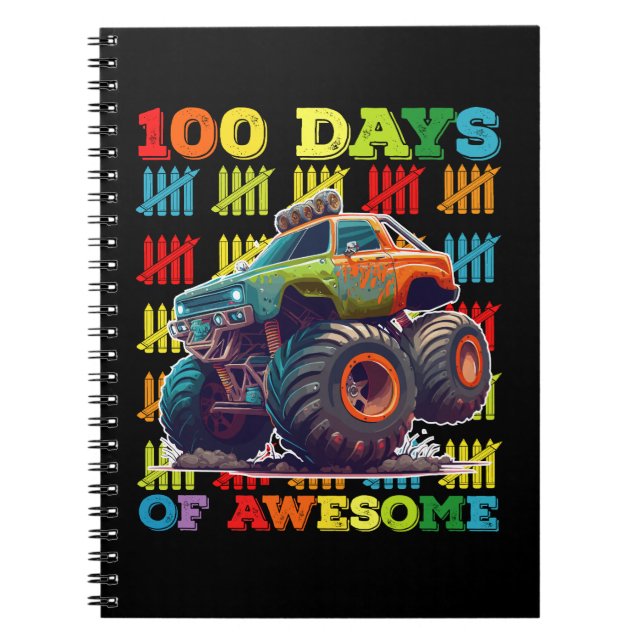 Carnet 100 Jours De Camion Monster Magnifique 100e Jour É (Devant)