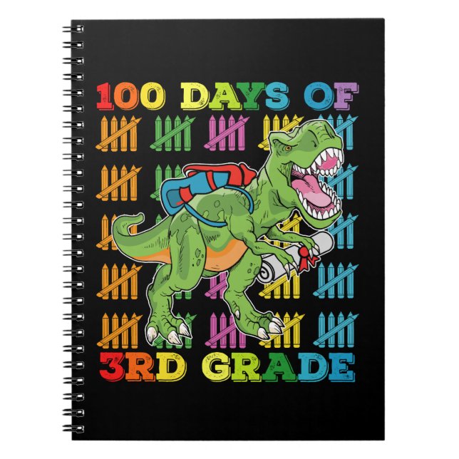 Carnet 100 jours de l'école du T-Rex de 3e année (Devant)