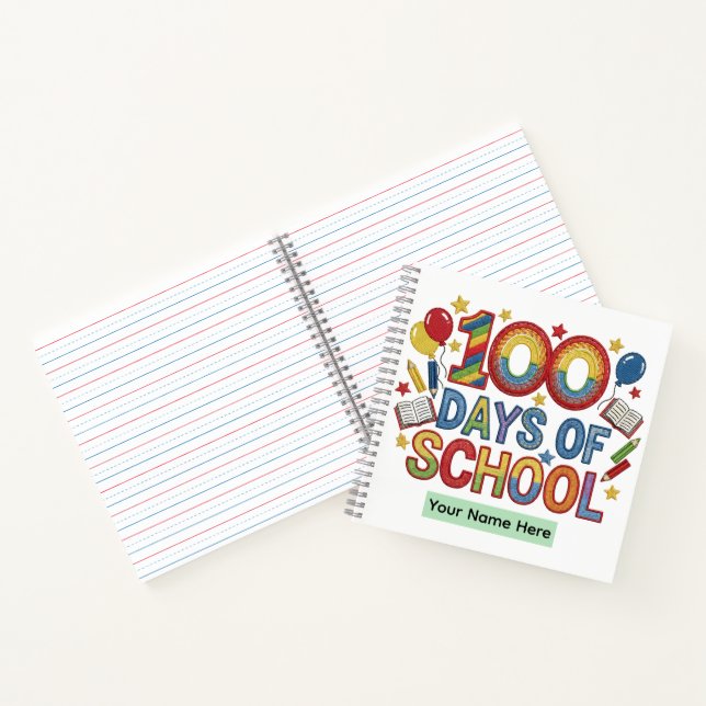 Carnet 100 jours d'école colorés (Intérieur)